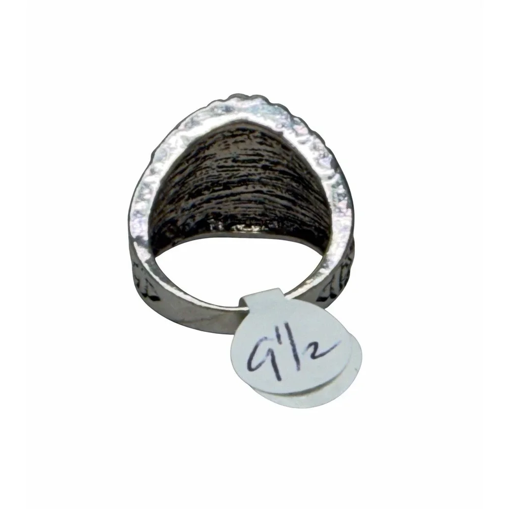 Harley Davidson Motor Cycles Ring Men's Silver Tone Zinc Alloy Ring Size 9.5